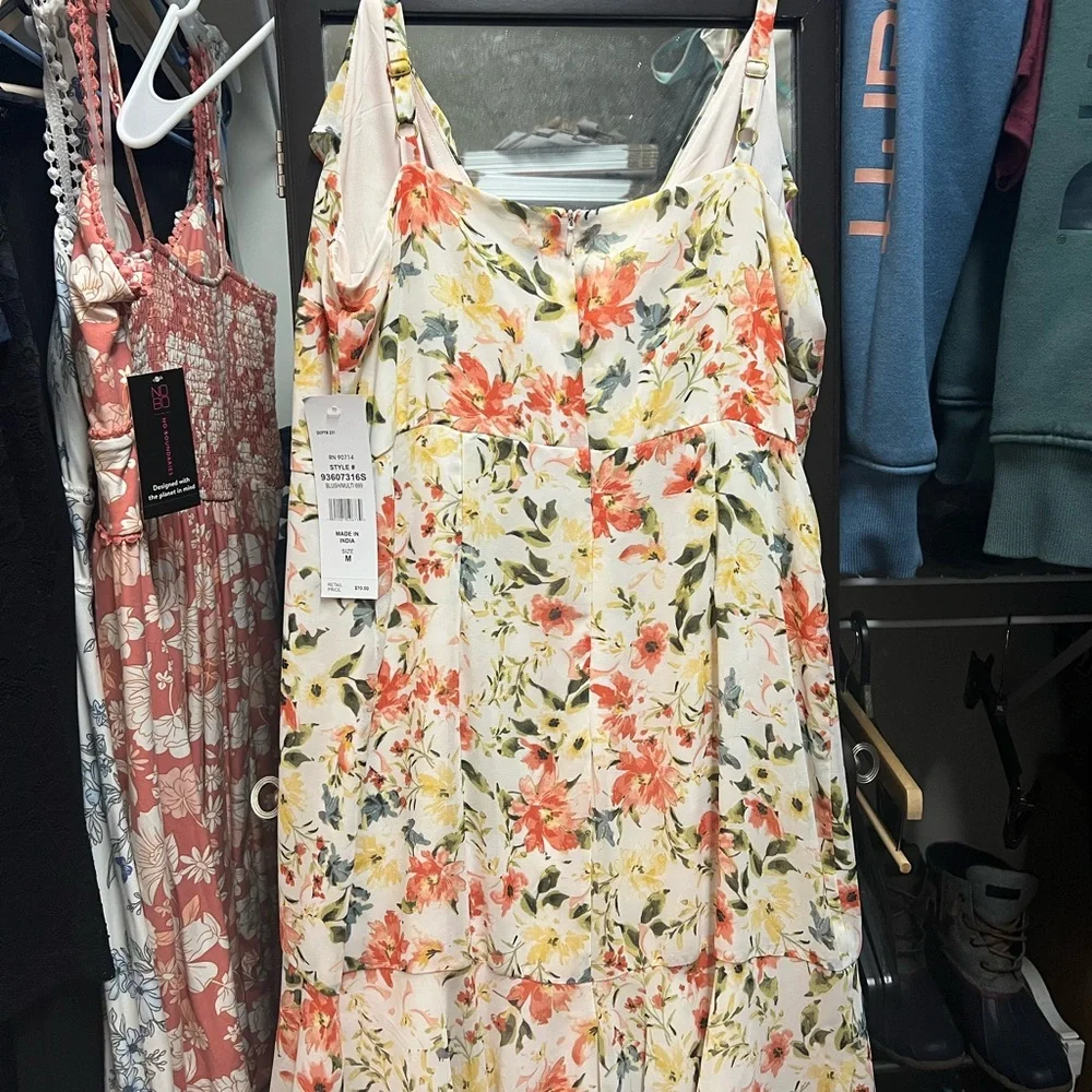 Floral Print Women's Dress - Picture 4 of 7